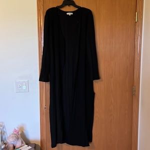 Black long cardigan